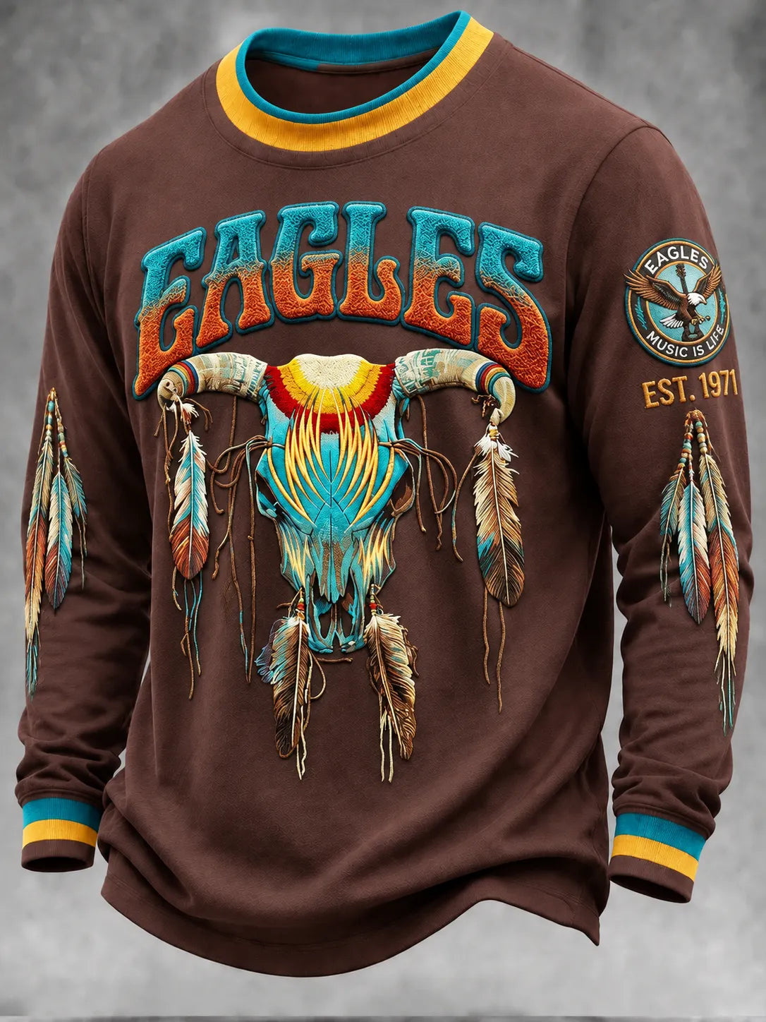 Men's Music Graphic Crewneck Sweatshirt