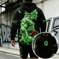 Unisex Oversized Casual Anime-print Corduroy Hoodie
