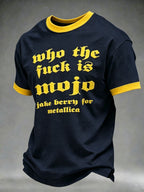 Men's Short-Sleeve T-Shirt with Music Tour Print