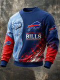 Men's Football-Print Sweatshirt