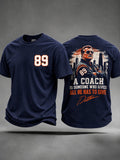 Men's Legendary Head Coach Casual Art Printed T-shirt