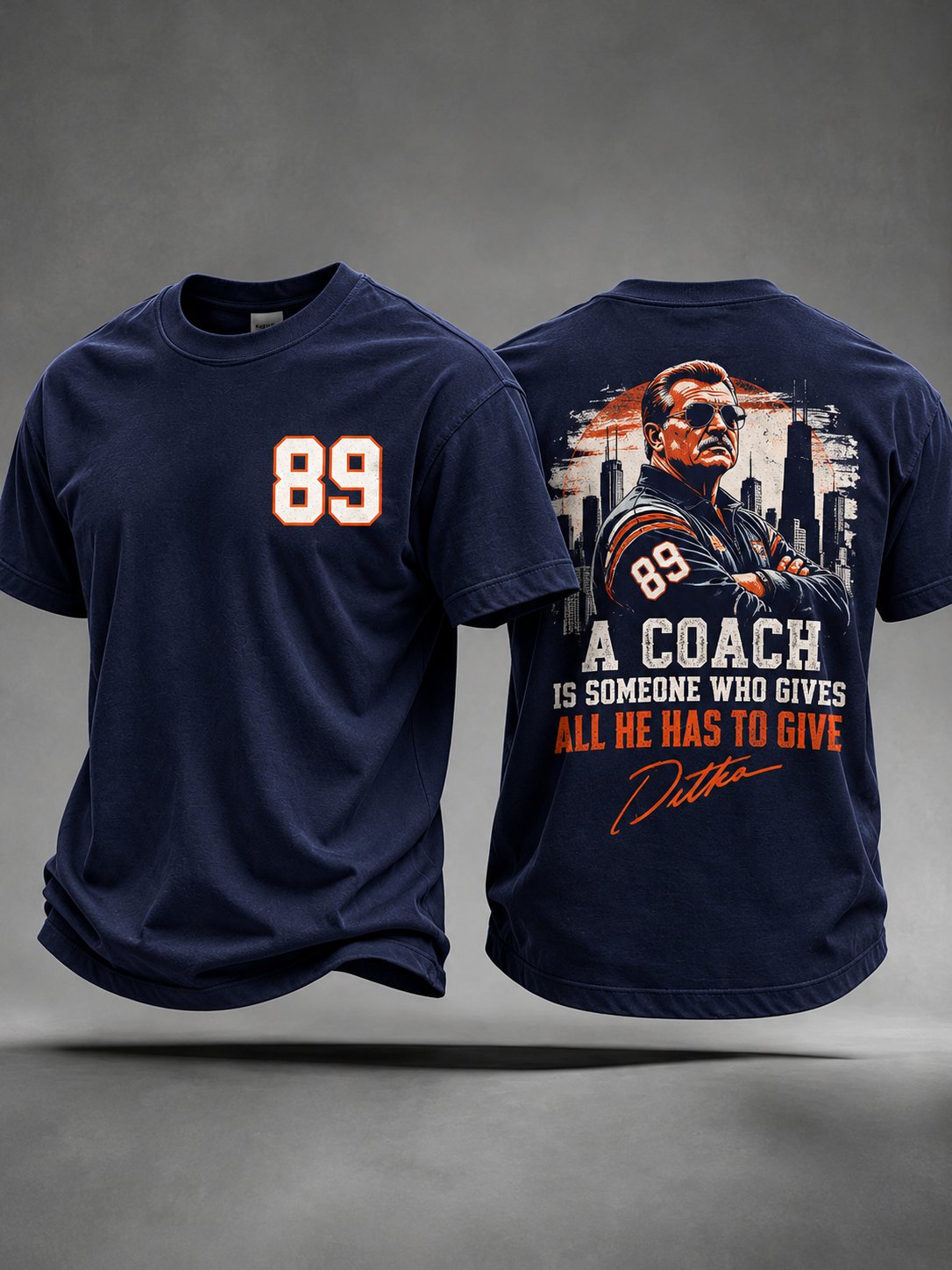 Men's Legendary Head Coach Casual Art Printed T-shirt