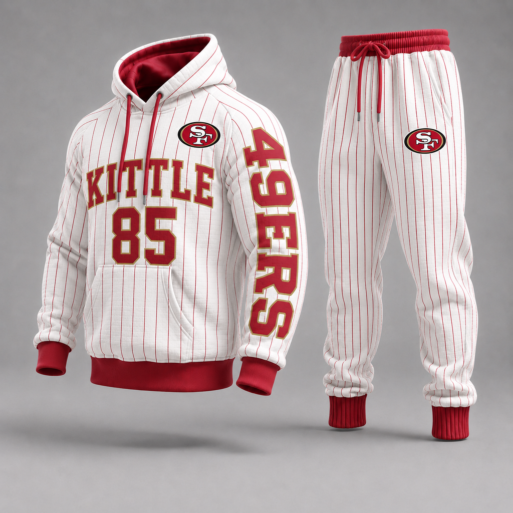Casual Football Print Long Sleeve Drawstring Tracksuit