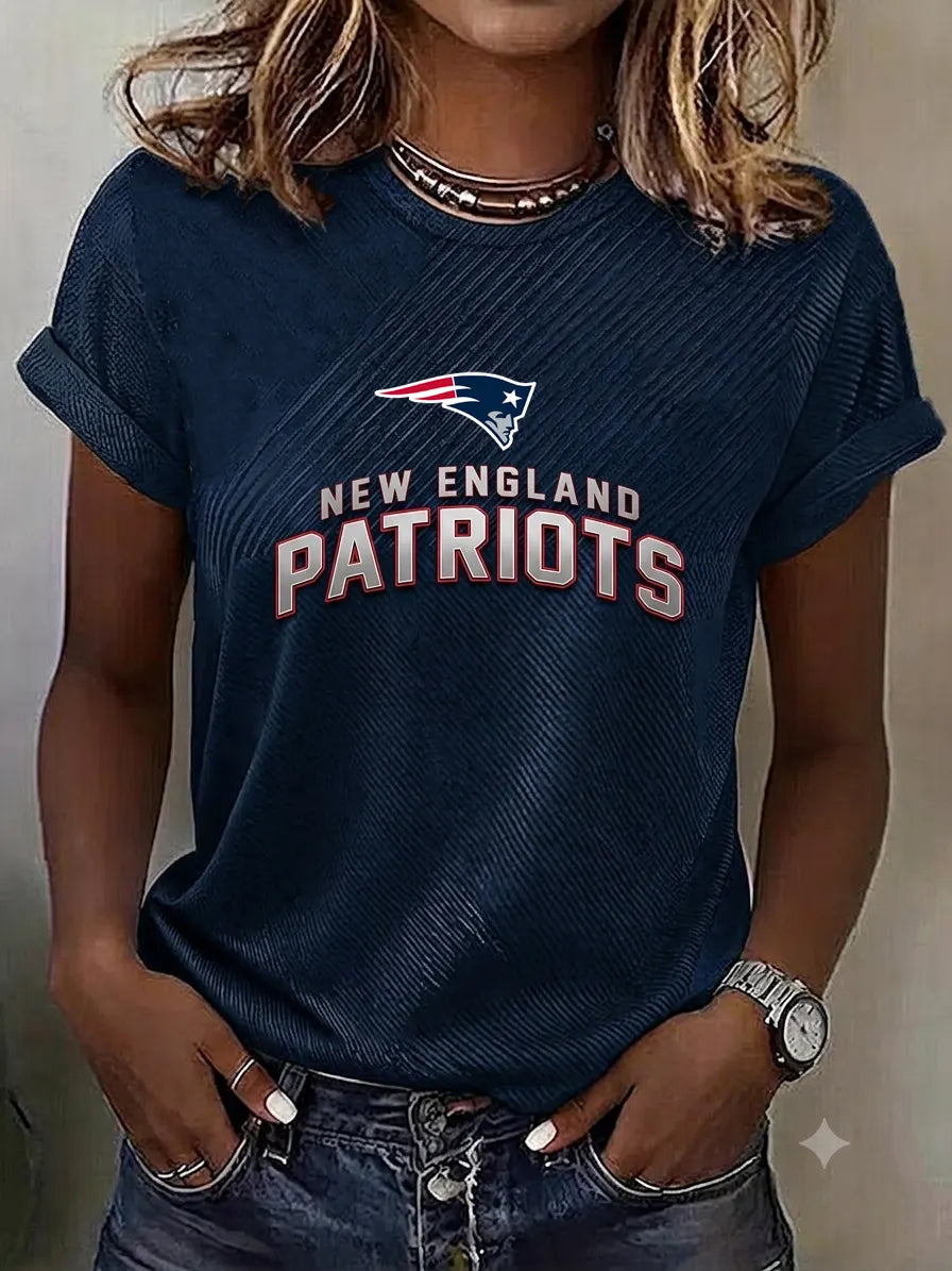 Women's Casual Football Print T-Shirt