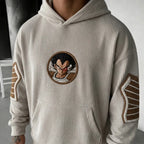 Unisex Oversized Casual Anime-print Corduroy Hoodie