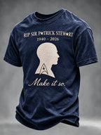 Men's Casual Commemorative Printed Short-Sleeve T-Shirt