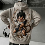 Unisex Oversized Casual Anime-print Corduroy Hoodie