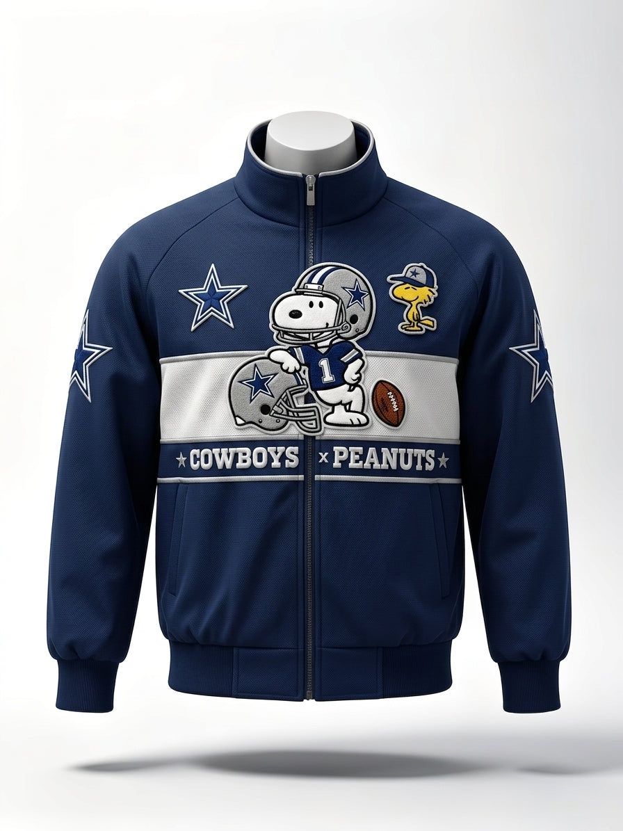 Men's Football Cartoon Printed Jacket