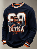 Men's Legendary Head Coach Casual Art Printed Long-Sleeve Sweatshirt