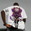 Men's Spring And Summer Loose T-shirt With Personalized Anime Character Embroidery