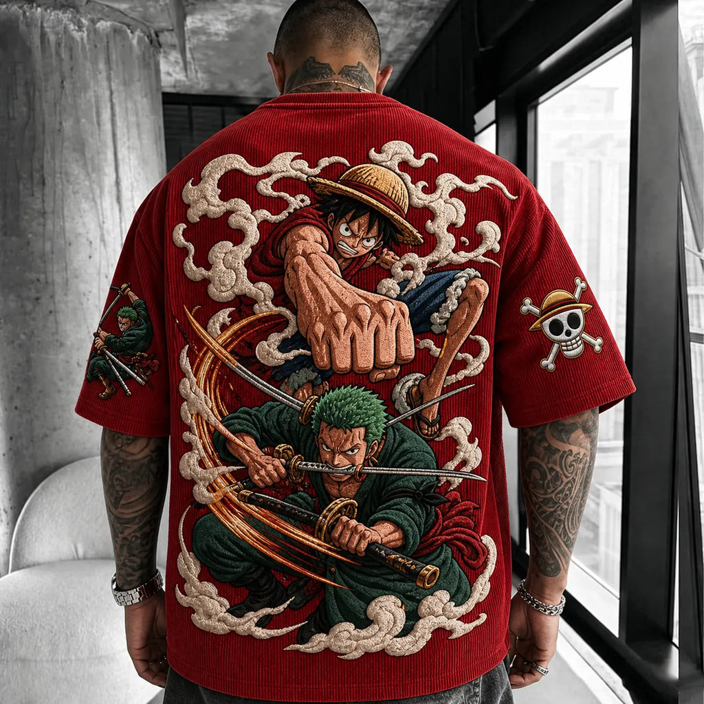 Unisex Anime-Style Retro Oversized T-Shirt