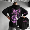 Unisex Oversized Casual Anime-print Corduroy Hoodie
