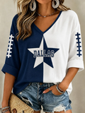 Women's Casual Football Printed T-Shirt
