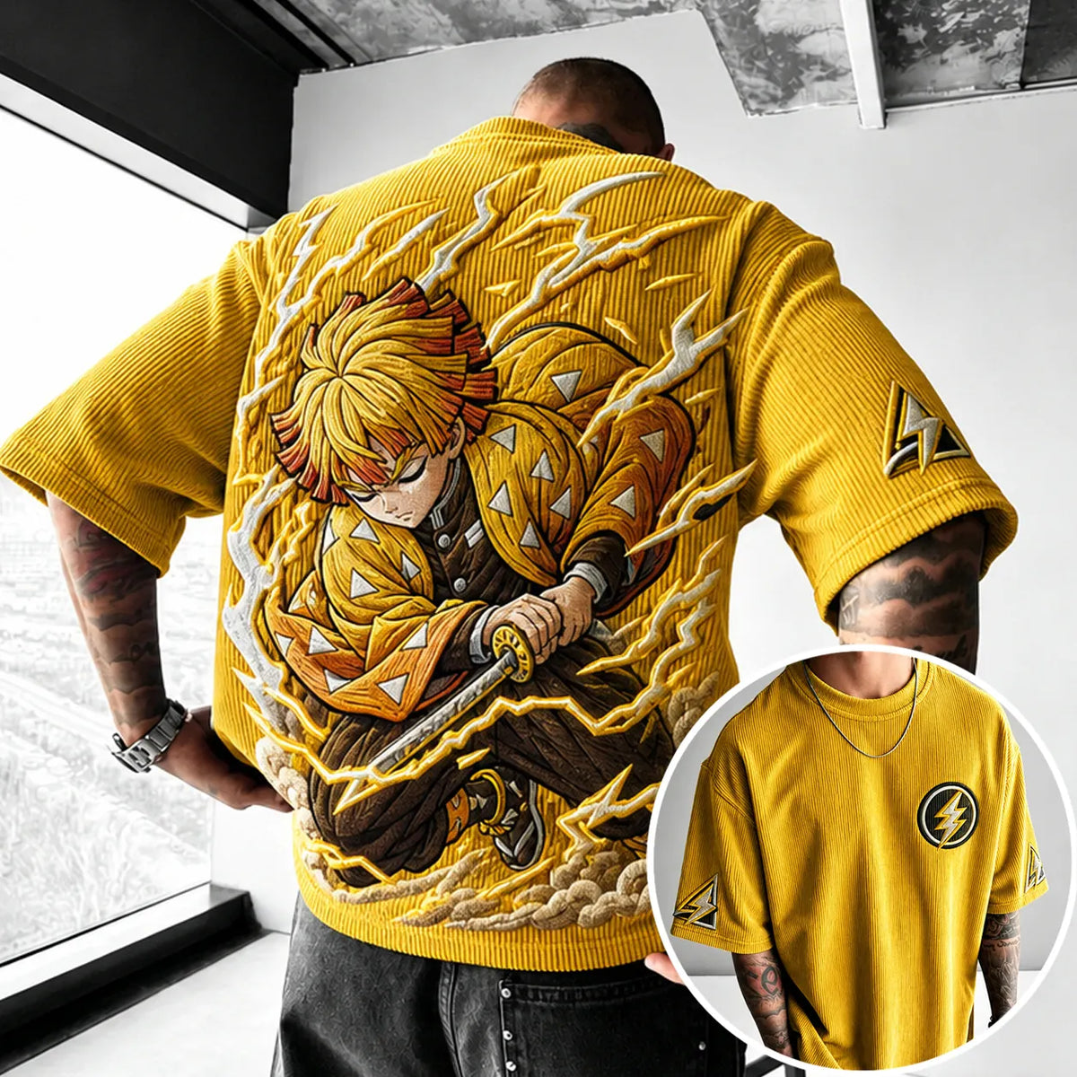 Unisex Anime-Style Retro Oversized T-Shirt