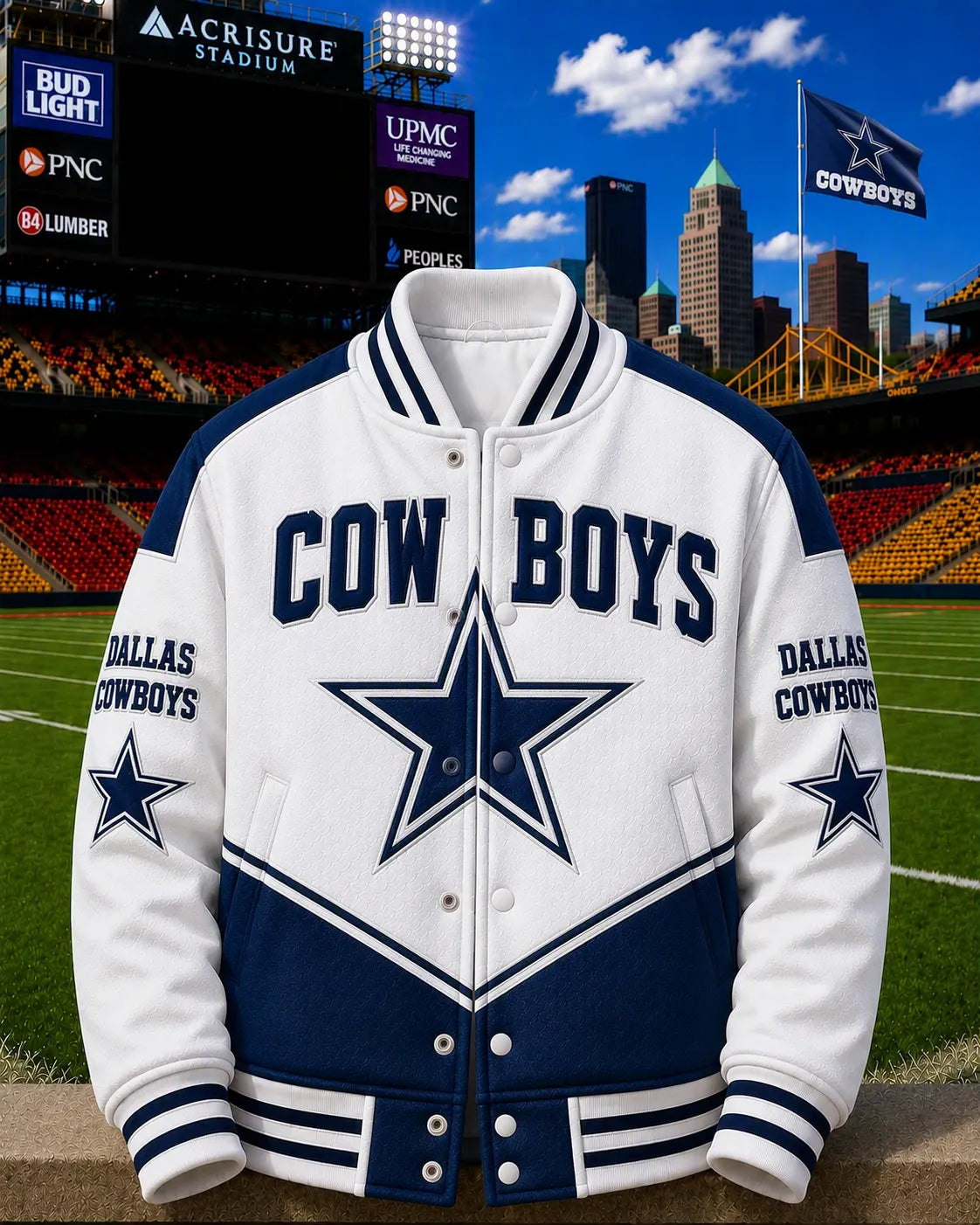 Women's Football Print Pattern Jacket