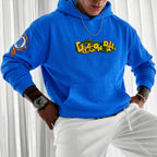 Unisex Oversized Casual Anime-print Corduroy Hoodie