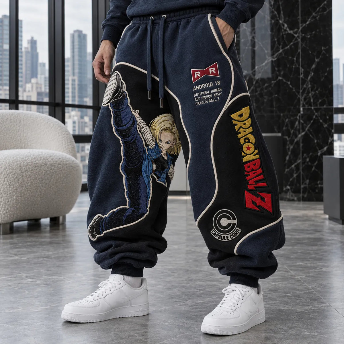 Unisex Loose-fit Casual Lantern-style Sweatpants