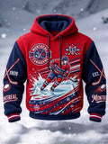 Mens Casual Ice Hockey Hoodie