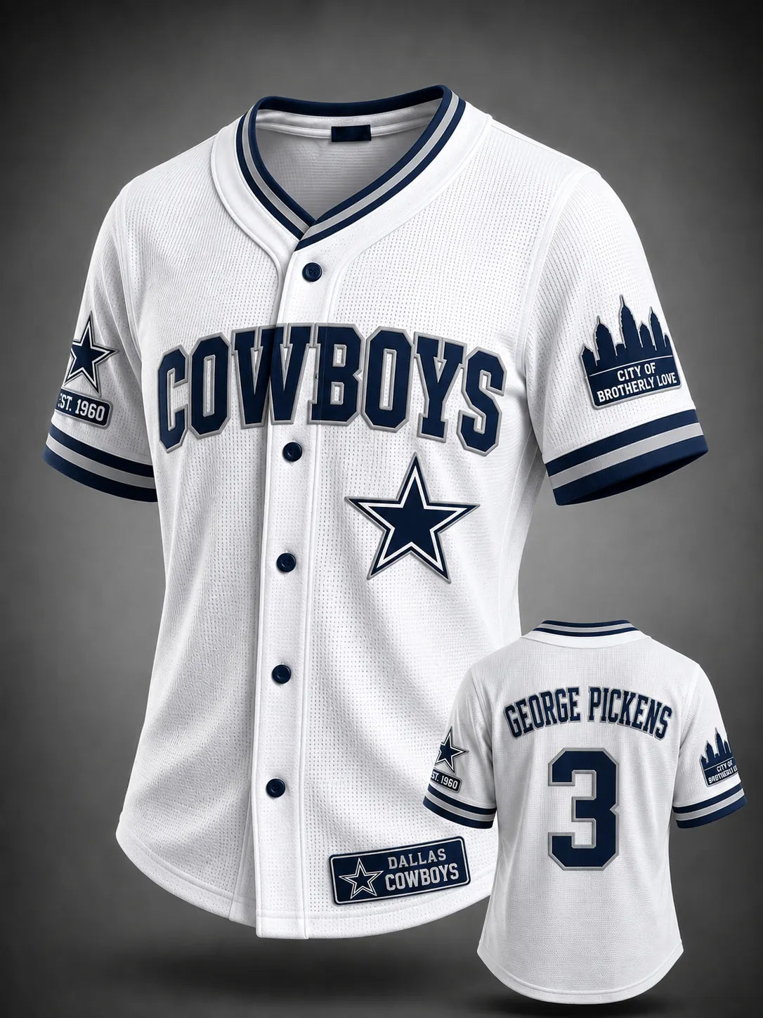 Women's Football Print Jersey