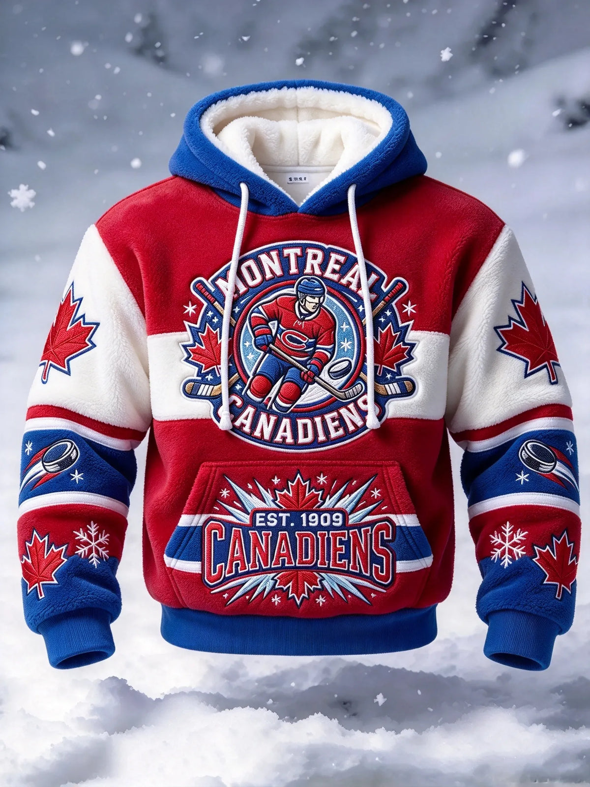 Mens Casual Ice Hockey Hoodie