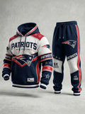 Unisex Casual Football Print Hoodies Set