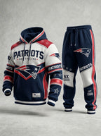 Unisex Casual Football Print Hoodies Set