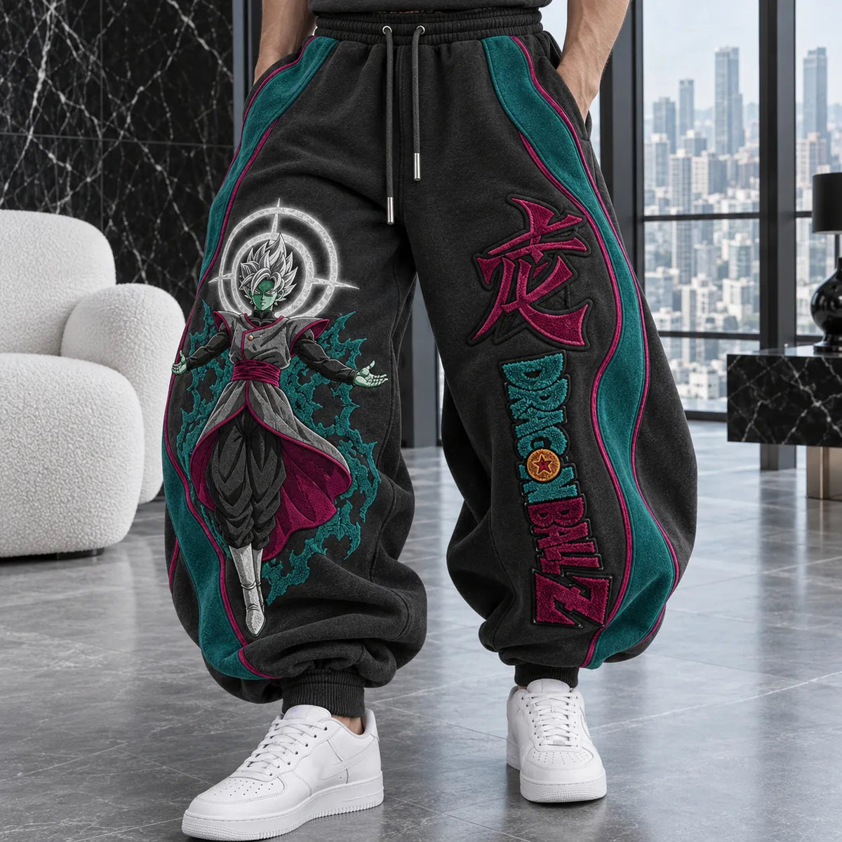 Unisex Loose-fit Casual Lantern-style Sweatpants
