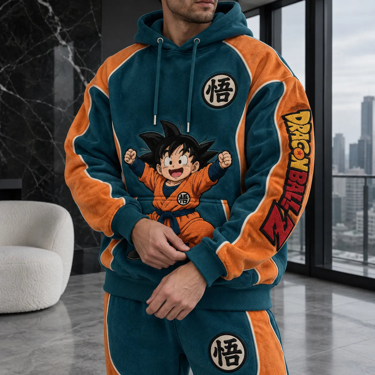 Unisex Oversized Casual Anime-print Hoodie