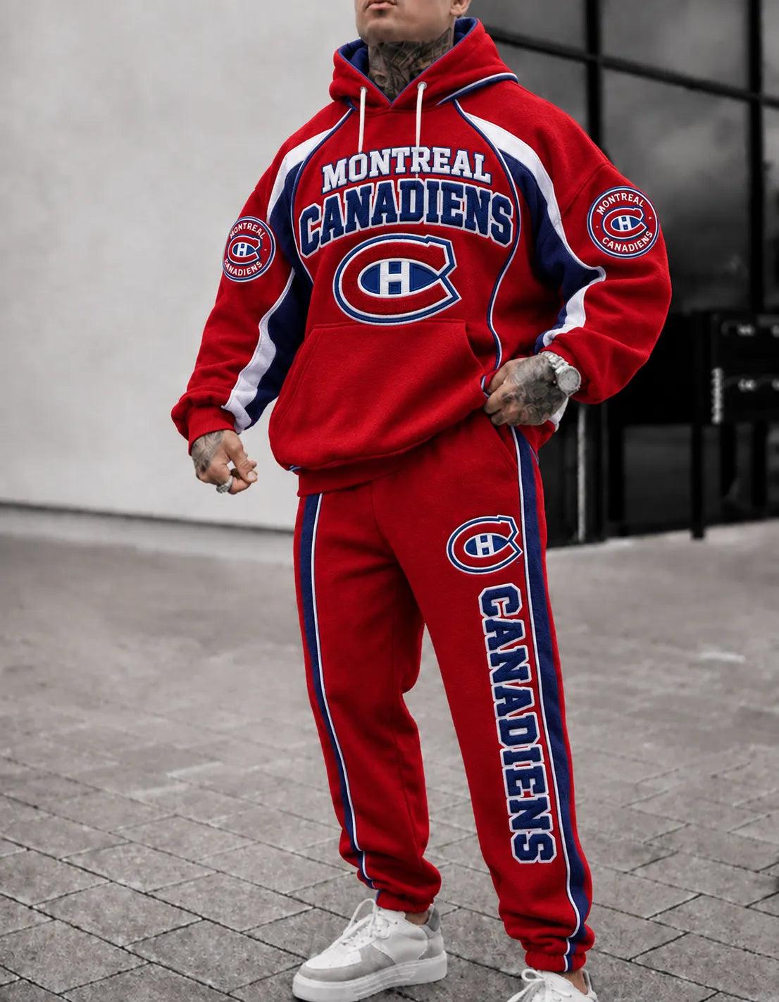 Men's Hockey Hooded And Sweatpants Set