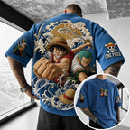 Unisex Anime-Style Retro Oversized T-Shirt