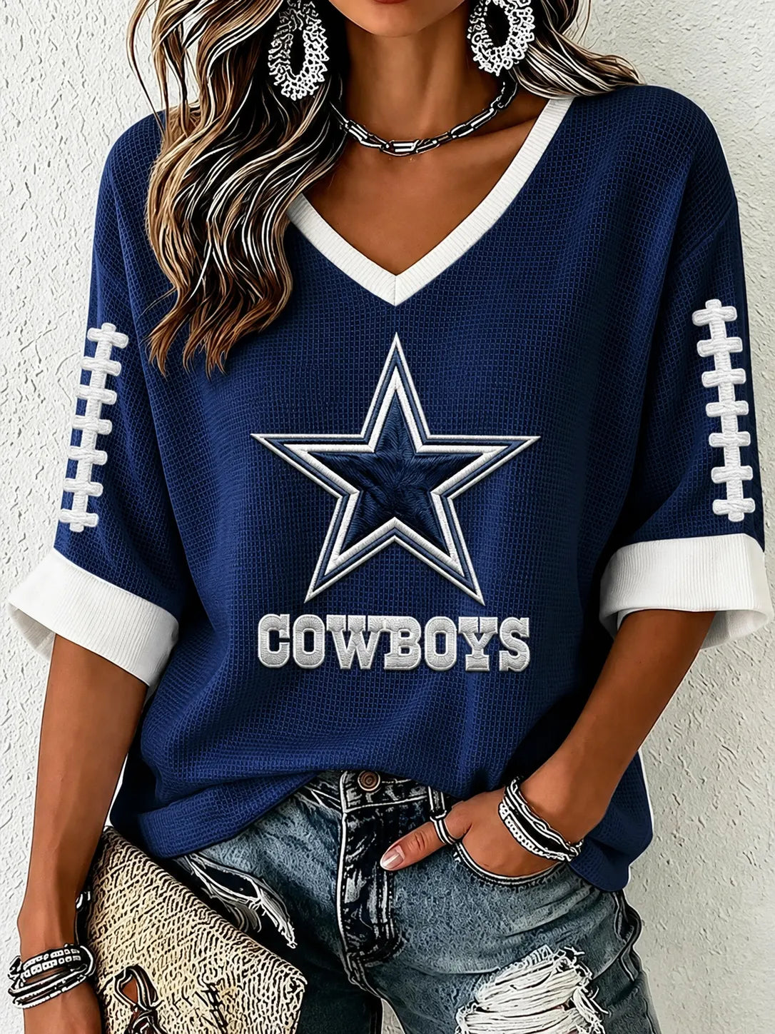 Women's Casual Football Printed T-Shirt