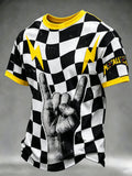 Men's Short-Sleeve T-Shirt with Music Tour Print