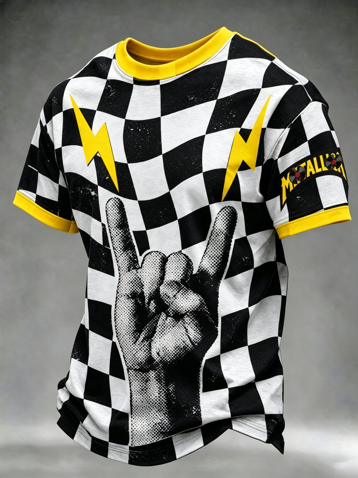 Men's Short-Sleeve T-Shirt with Music Tour Print