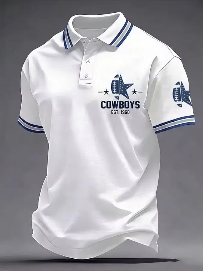 Men's Football Short-Sleeve Polo Shirt