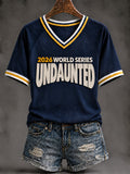 Women's Baseball Print T-Shirt