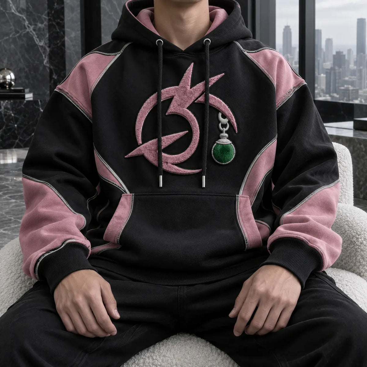 Unisex Oversized Casual Anime-print Hoodie