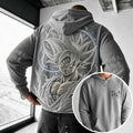 Unisex Oversized Casual Anime-print Corduroy Hoodie