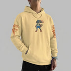 Unisex Oversized Casual Anime-print Corduroy Hoodie