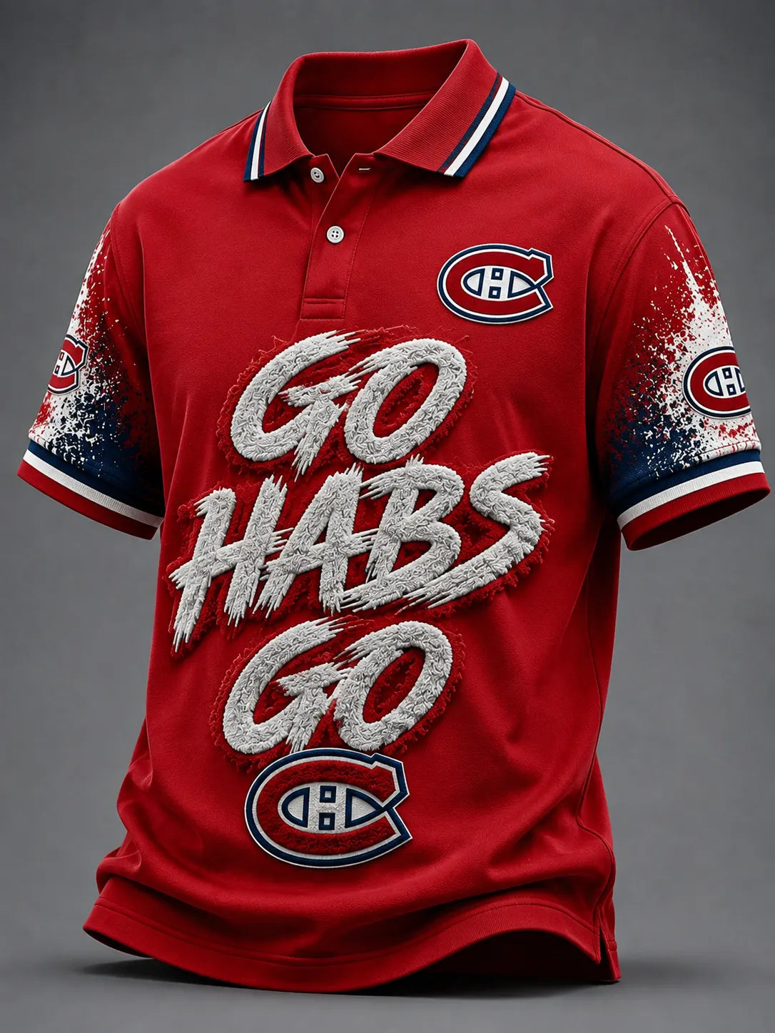 Men's Hockey Printed Polo Shirt
