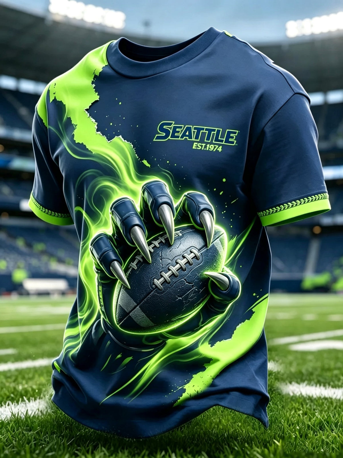 Men's Football Print Short-Sleeve T-Shirt