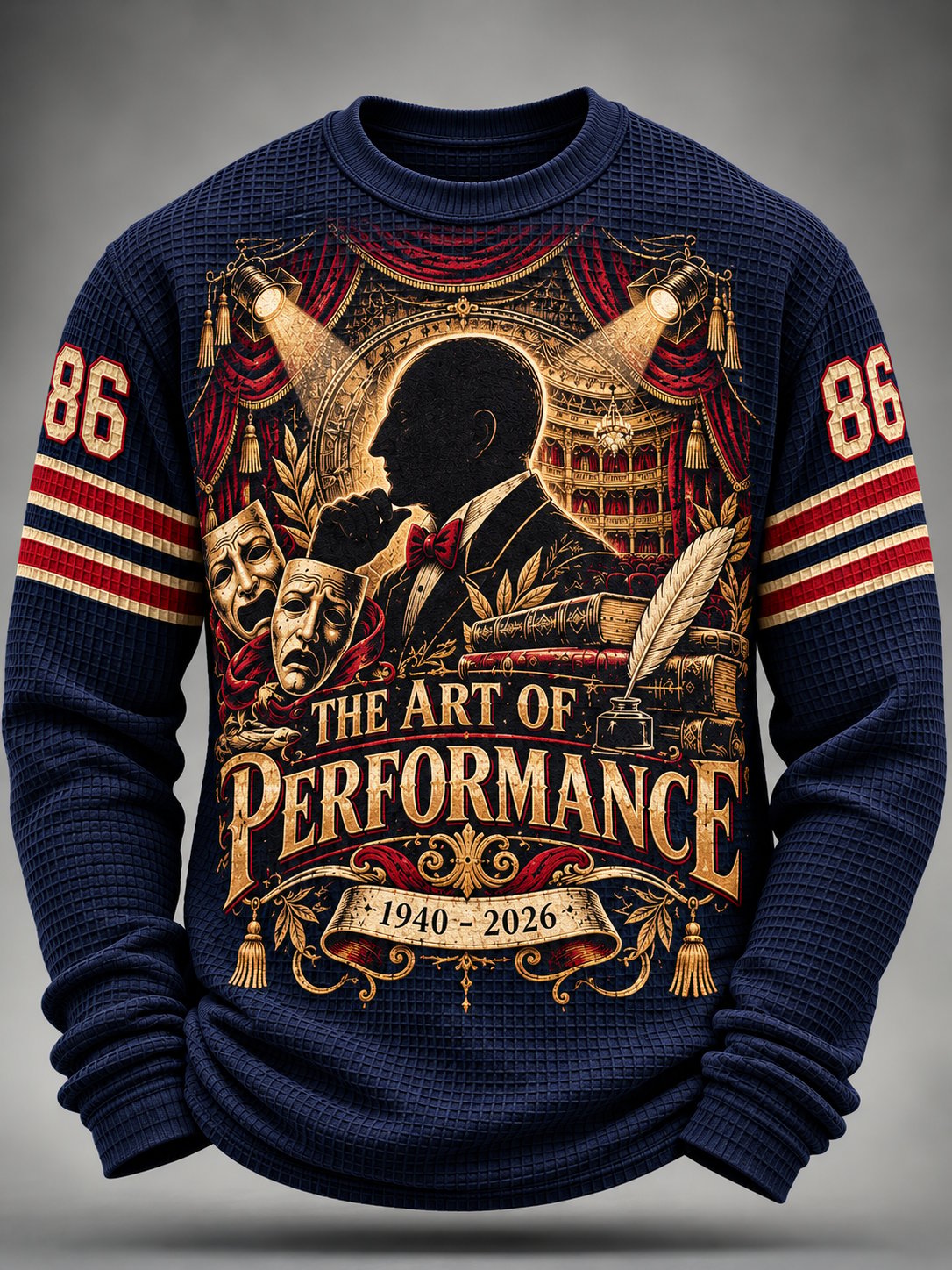 Men's Casual Art Printed Long-Sleeve Sweatshirt