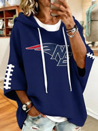 Women's Football Crew-Neck Long-Sleeve Sweatshirt
