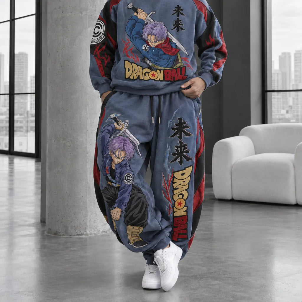 Unisex Loose-fit Casual Lantern-style Sweatpants