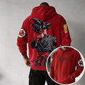 Unisex Oversized Casual Anime-print Corduroy Hoodie