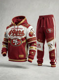 Unisex Casual Football Print Hoodies Set