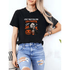 Just Waiting for Halloween Graphic T-Shirt 