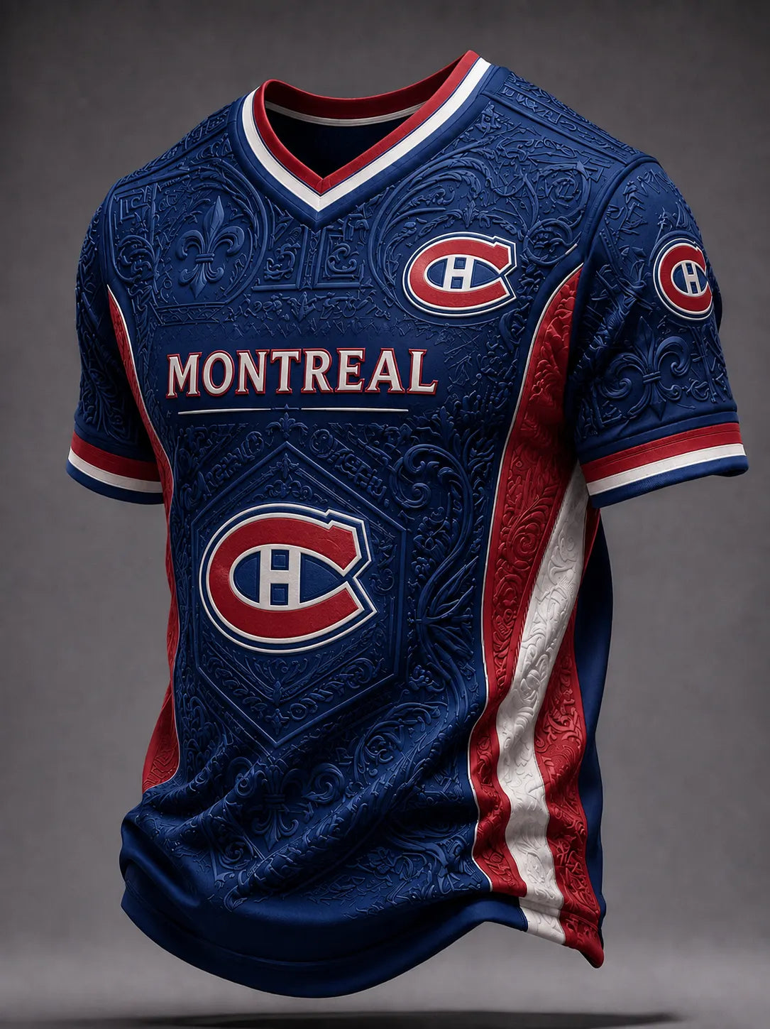 Men's Ice Hockey Fan Print Sports T-shirt