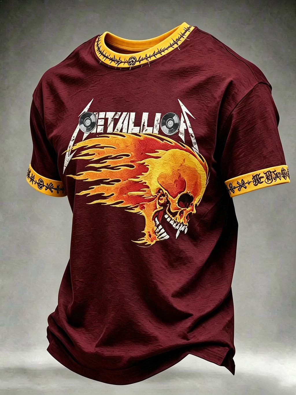 Men's Short-Sleeve T-Shirt with Music Tour Print