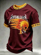 Men's Short-Sleeve T-Shirt with Music Tour Print