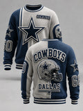 Unisex Streetwear Style Football Print Sweatshirt